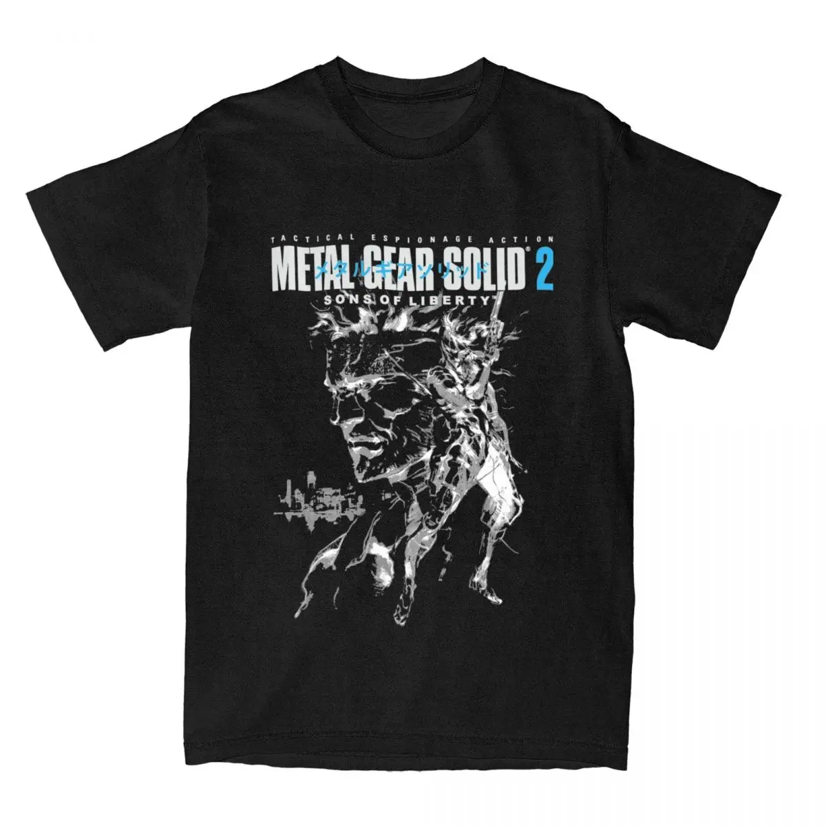 Мужские и женские рубашки MGS2 Metal Gear Solid Merch Забавные футболки из 100% хлопка с