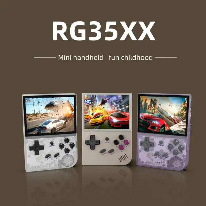 

RG35XX 64G+ Mini Game Console Handheld Video Game Player 3.5 Inch IPS Screen Linux System for Adults Kid's Gift