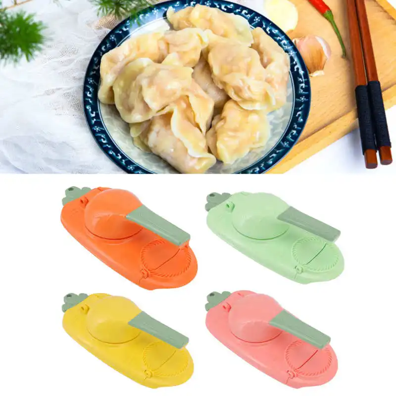 

2 in 1 Dumpling Maker Easy to Use Time Saving Dumpling Skin Wrapper Mould Manual Making Machine for Restaurant Kitchen Tool