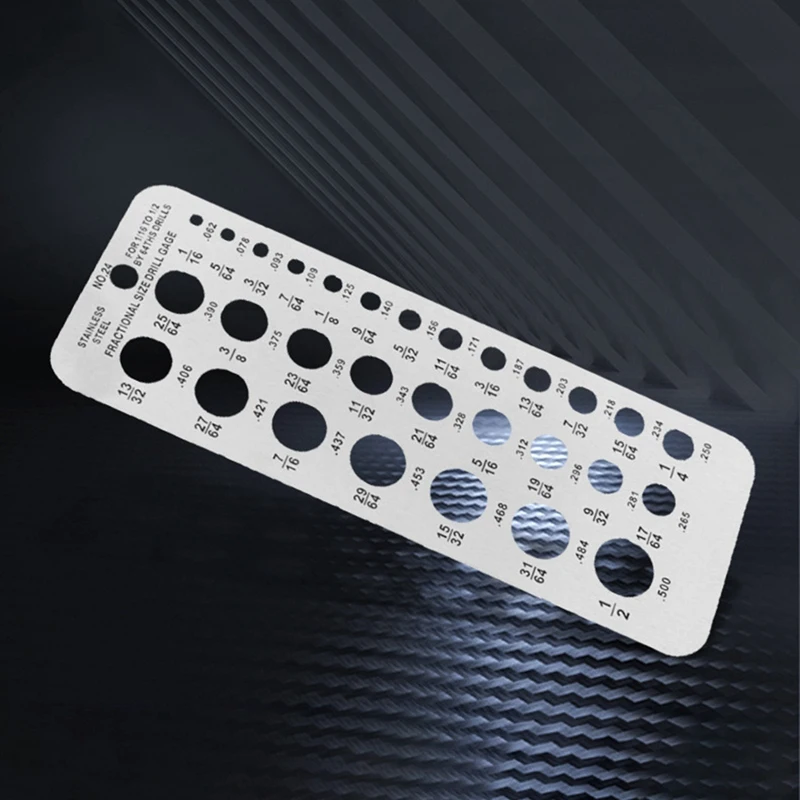 2 шт. Калибры для сверл из нержавеющей стали бит размером от 1/16 до 1/2 дюйма