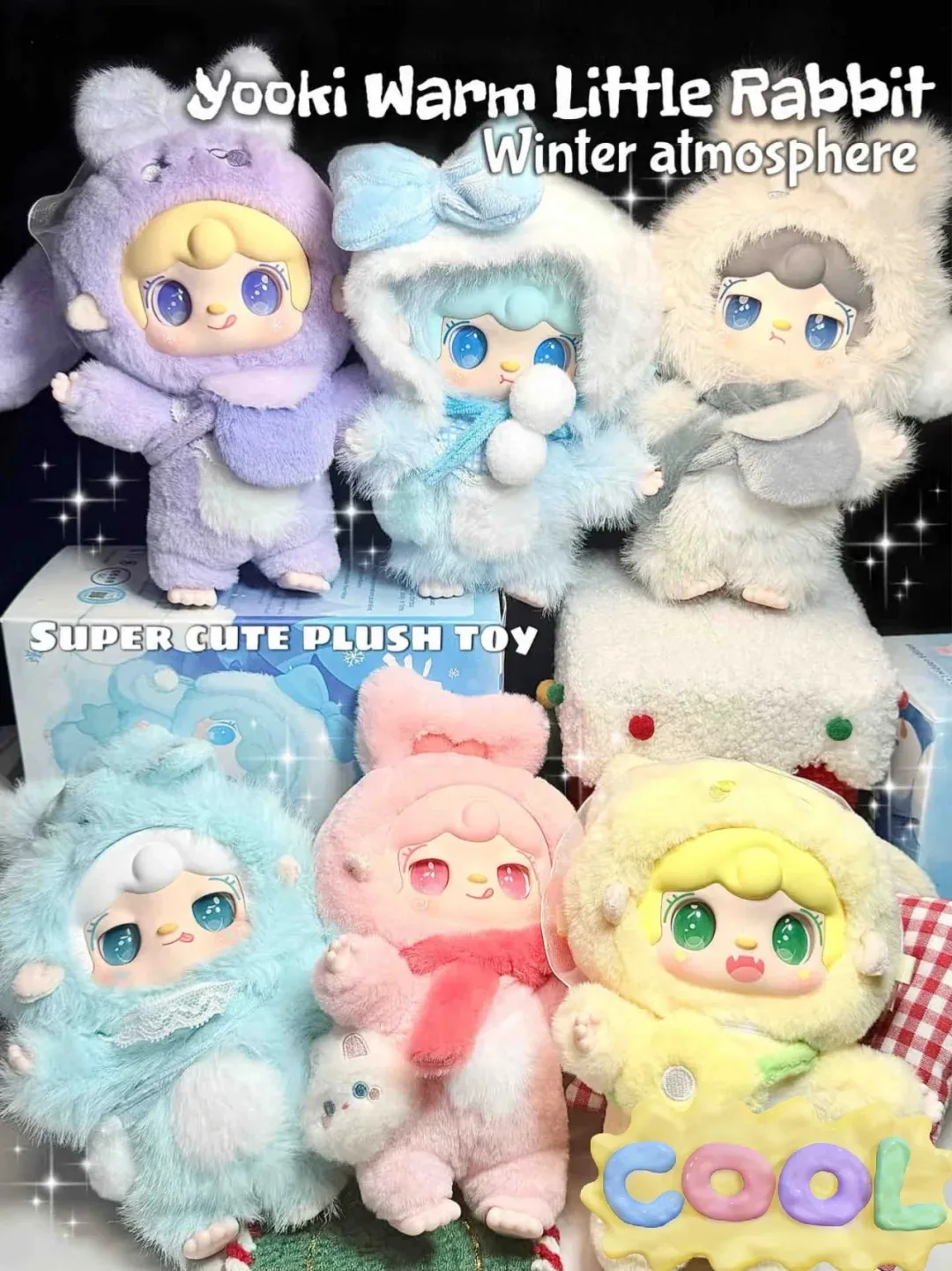 Yooki V3 теплый маленький кролик зимняя атмосфера слепая коробка виниловая кукла с