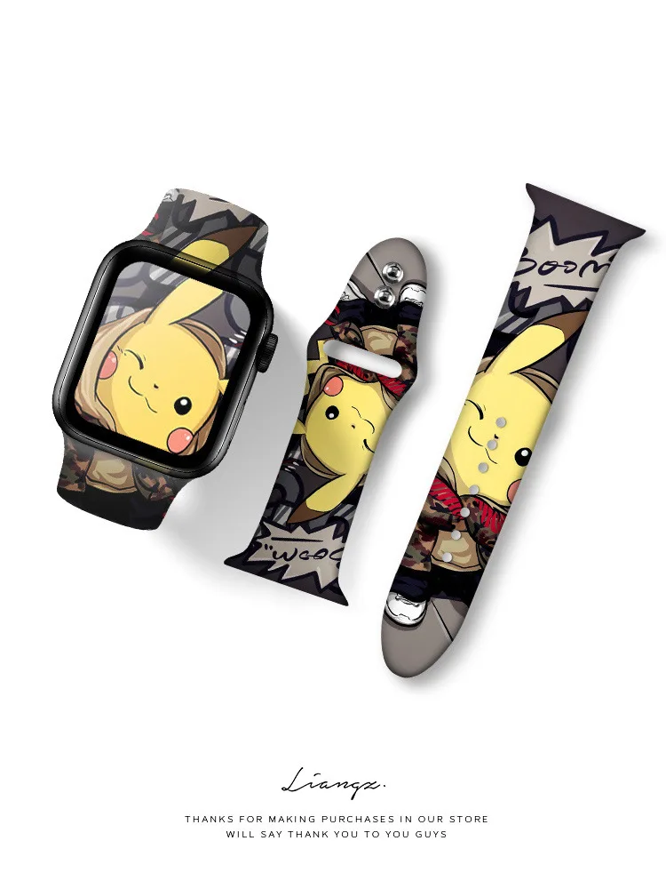 Ремешок для часов Apple Watch 1 2 3 4 5 6 браслет из ТПУ 44 42 40 38 мм с рисунком Супер Марио IWatch