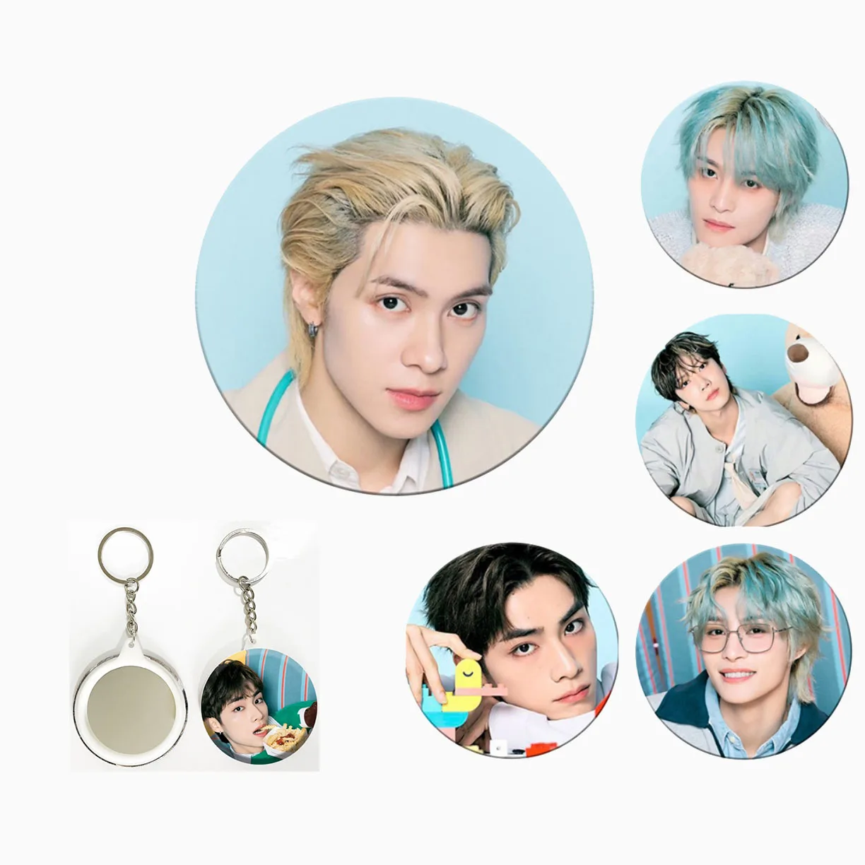 Kpop WAYV зеркальный брелок календарь значок кулон аксессуары для рюкзака коллекция