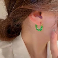 2022 new green geometric bohemian earrings for woman fashion earrings jewelry cats eye stone jewelry girl gifts daily wear
