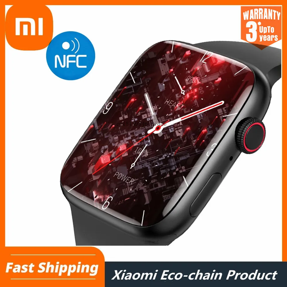 Смарт-часы Xiaomi серии 7 с двумя кнопками NFC GPS-трекер Bluetooth звонки мужские и женские