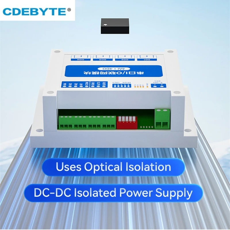 Фото Интерфейс RS485 ModBus RTU Модуль последовательного ввода-вывода AI DI DO 8 цифровых выходов 8 ~ 28 В постоянного тока CDEBYTE MA01-AACX2240 Установка на рейку серии №1