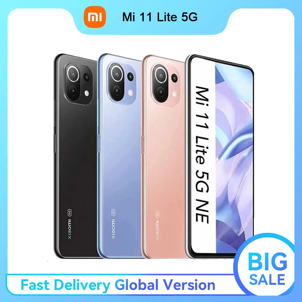 Смартфон Xiaomi Mi 11 Lite телефон, 8 ГБ + 128 ГБ, Snapdragon 778G 90 Гц,  дисплей 64 мп, Оригинальный сотовый телефон | AliExpress