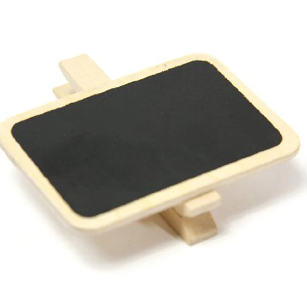 

10pcs Mini Wooden Blackboard Clamps Note Retangle Chalkboard Clip Tag Message Board for Wedding Party Paper Photo DIY