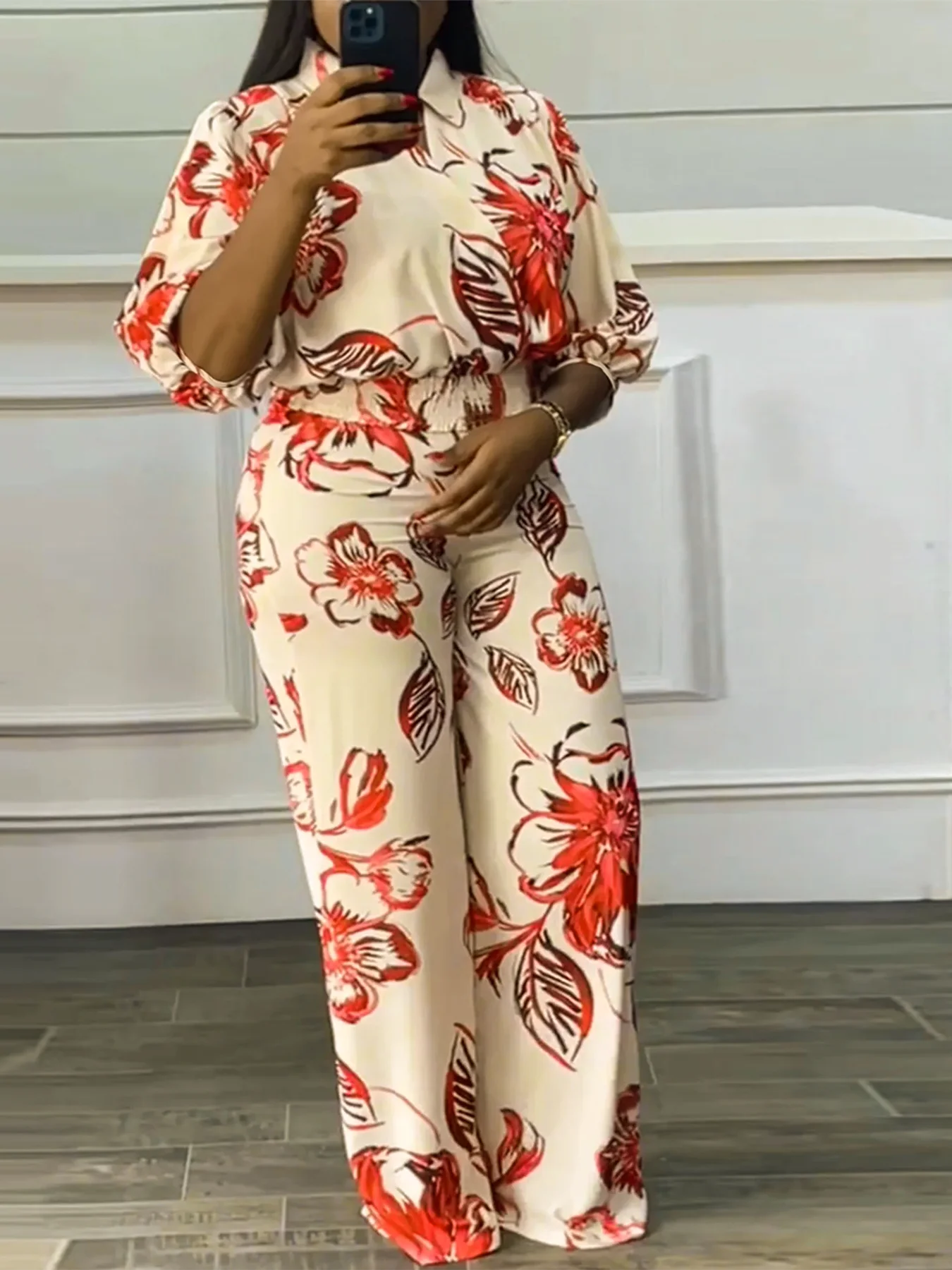 Женский Костюм Больших Размеров С Длинной Юбкой И Перекрестным Воротником Яркий