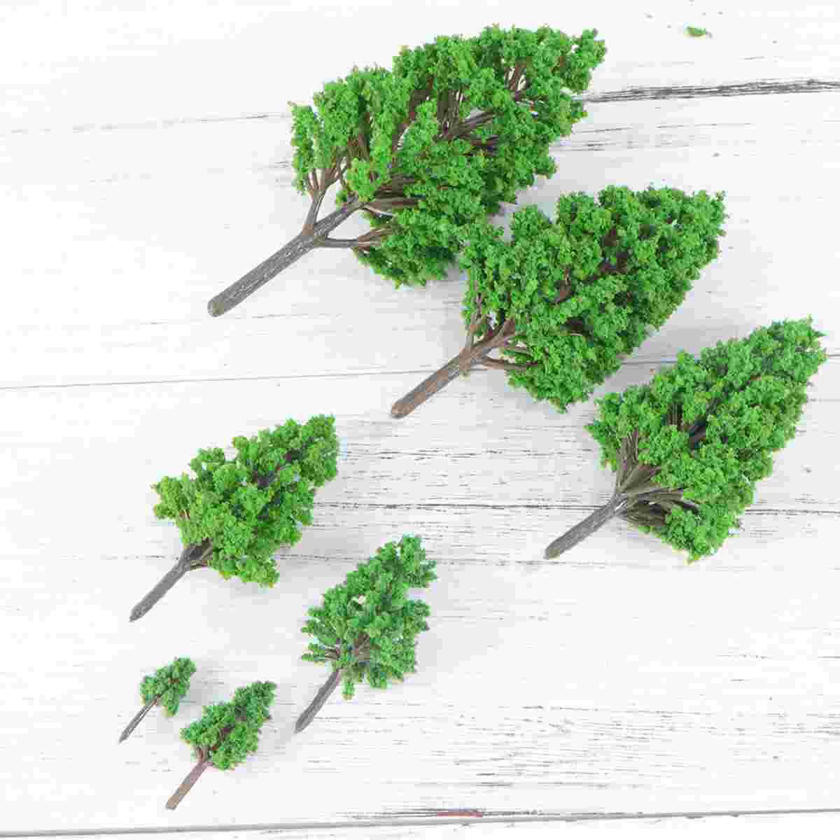 7 шт. садовый пейзаж пластиковая модель тополя макет реквизит сделай сам материал