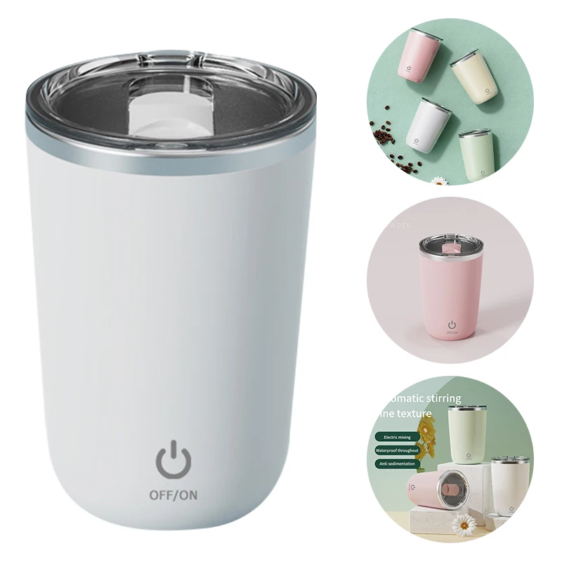 Automatic Self Stirring Magnetic Coffee Mugs USB Rechargeable Stainless Steel Milk Mixing Cup Blender Smart Mixer Water Bottle