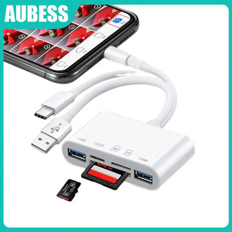 

Data Converter Cell Phone Converter Portable Otg Usb Adapter Multi-function Usb-c Hub With Sd / Tf Card Reader Usb Multiport Hub