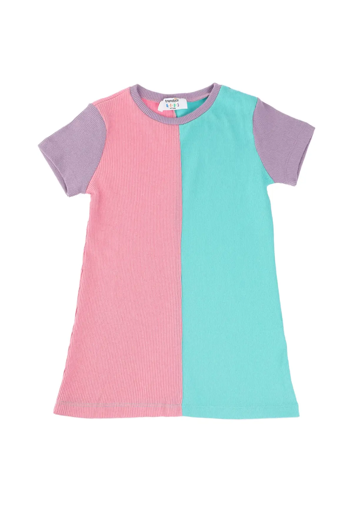 

Color blocked girl knitted dress TKDSS22EL1824