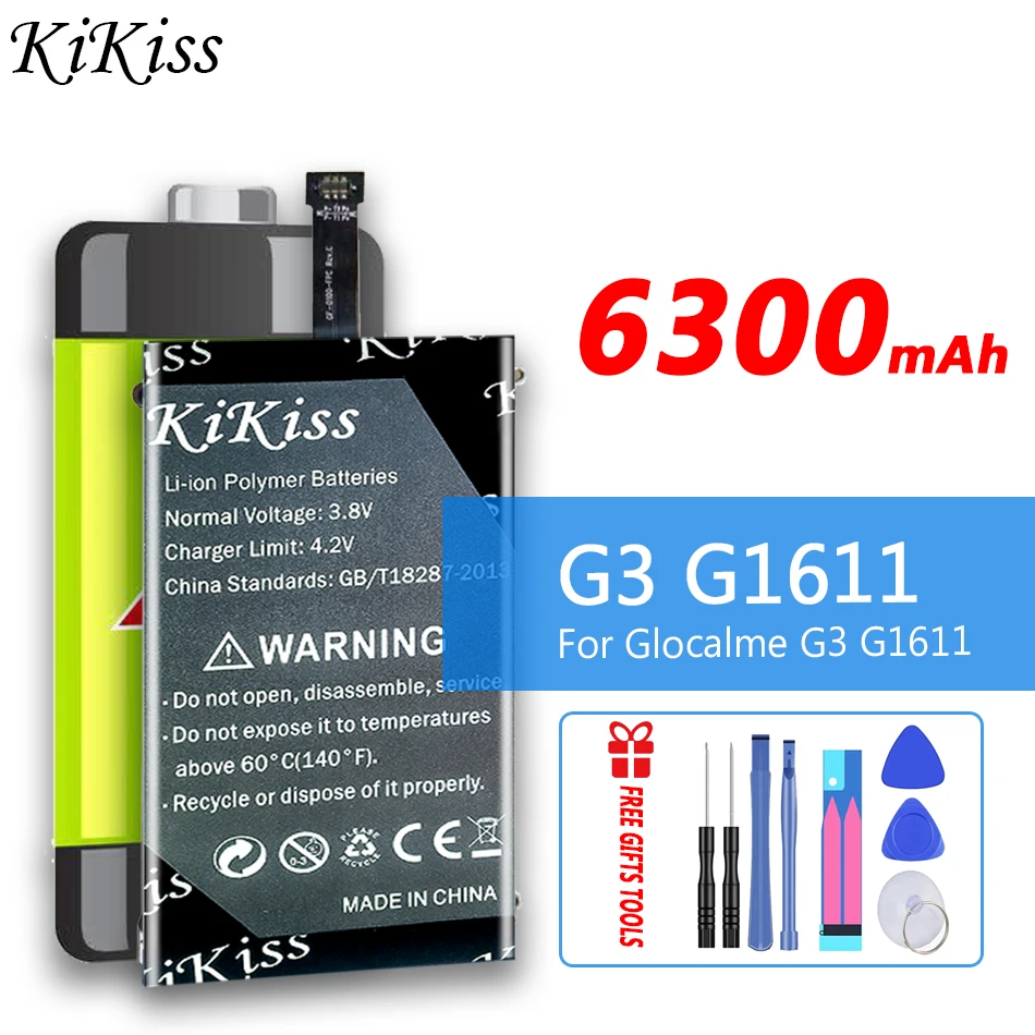

KiKiss High Capacity 6300mAh Replacement G3 G1611 Battery for Glocalme G3 G1611