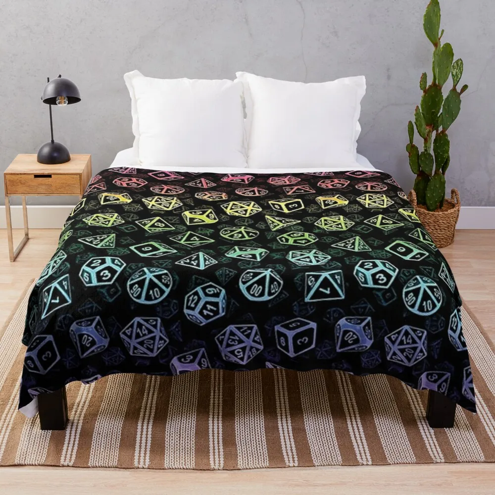 

D20 conjunto de dados padrão (arco-íris) lance cobertor extra grande cobertor cobertor bonito xadrez