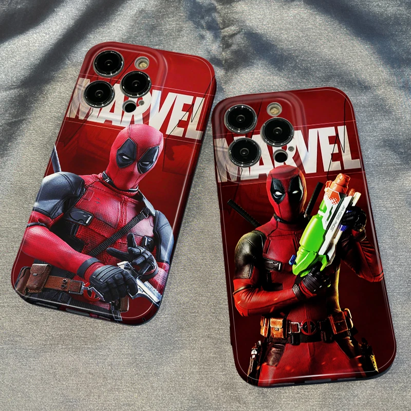 

Marvel funny hero deadpool Phone Case For iPhone 14 13 12 Mini 11 Pro Max X XR XS MAX SE 2020 8 7 Feilin silky feel Cover