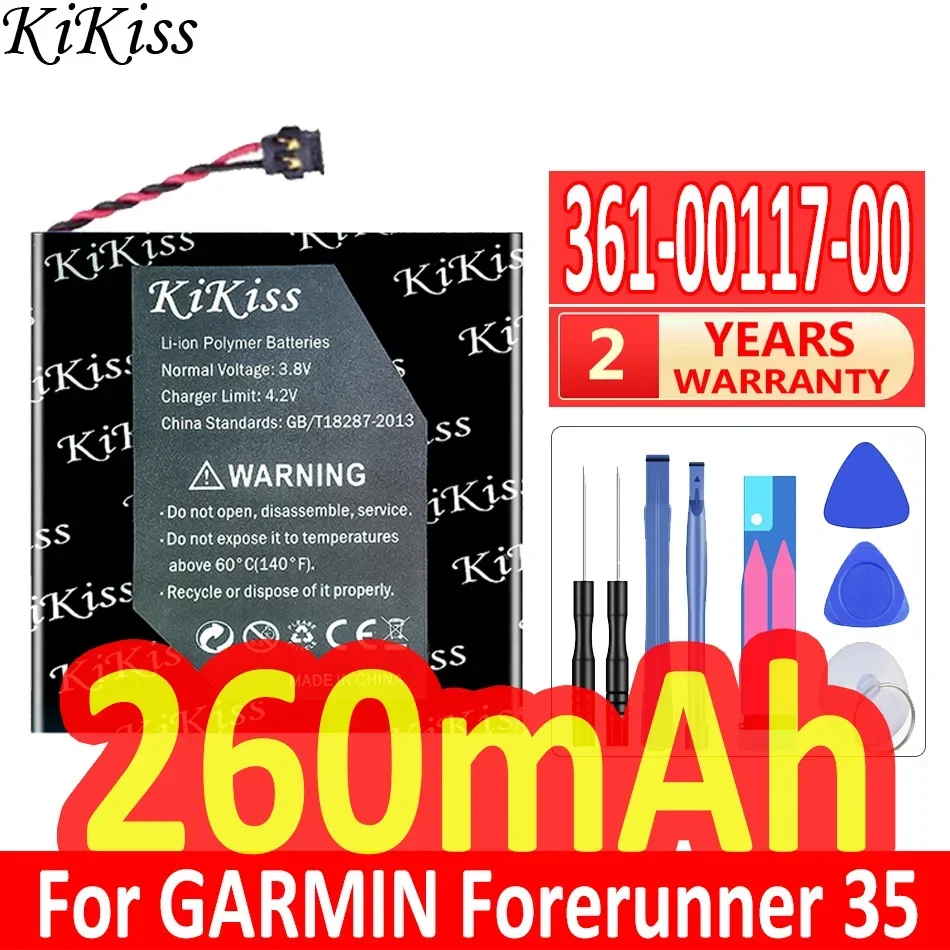 Аккумулятор KiKiss 260 мАч 361-00117-00 для умных часов GARMIN Forerunner 35 Approach S40 Vivoactive 4S