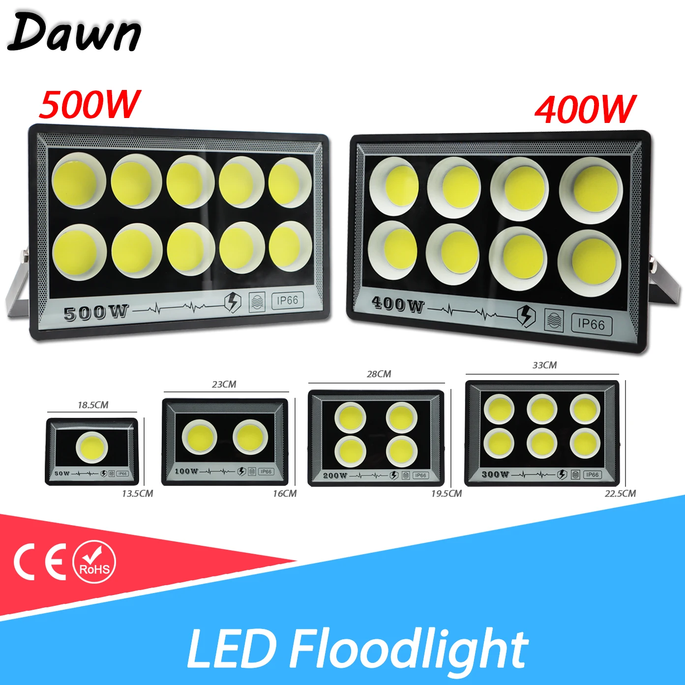 

High Wall Spotlight Garden Floodlight Flood Waterproof Outdoor Lights Lighting Projector Bright