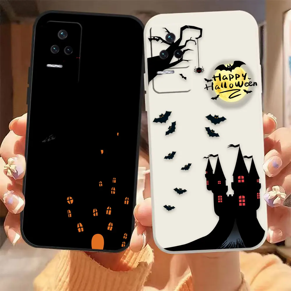 

Halloween Witch Castle Phone Case For Redmi K60E K60 K50 K40S K40 K30 K20 12C 10C 9A 9 8 10X 10A 10 Pro 4G 5G Gaming Case Fundas