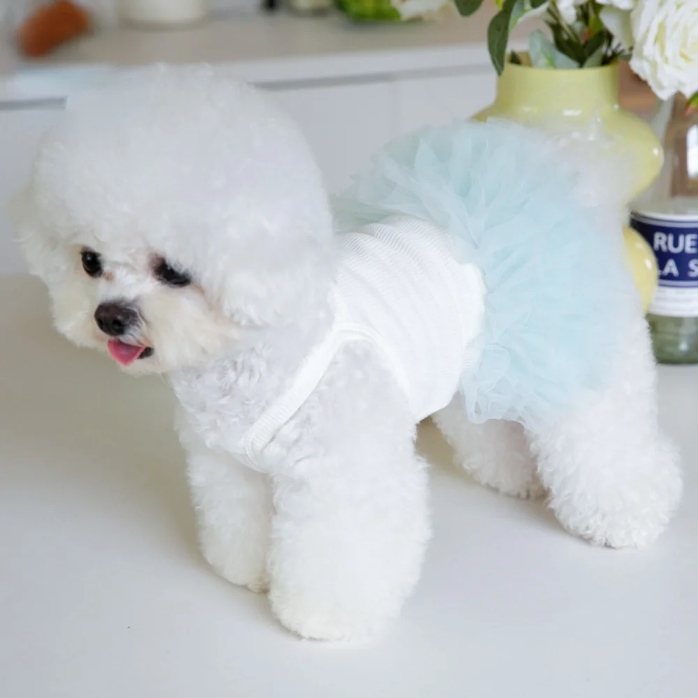 

Pet Dress Breathable Suspender Puffy Skirt Layer By Layer Tutu Skirt Pet Teddy Skirt Puppy Clothes for Small Dogs Dog Supplies