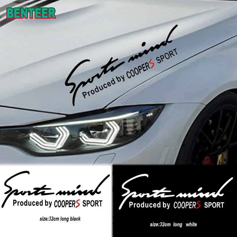 

1PC PVC Car head sticker For MINI S Coopers countryman R60 R56 F55 F56 Auto Accessories