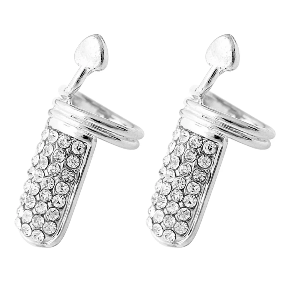 

2 Pcs Finger Nail Rings Rhinestone Women Crystal Ab Rhinestones Knuckle Wedding