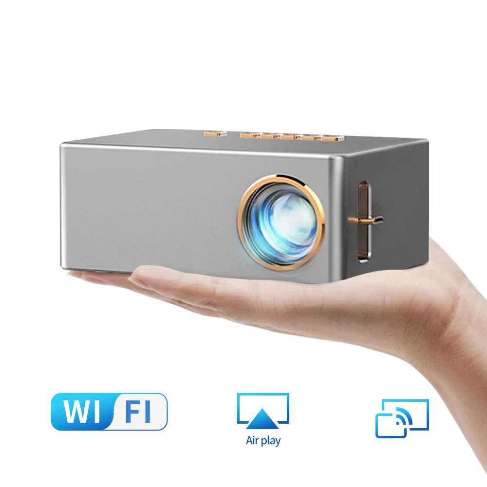 

YD10 Mini Projector LED Support 1080P Battery Cinema WIFI Sync Phone Game Beamer for 4k Movie Full HD Video for Home Genuine
