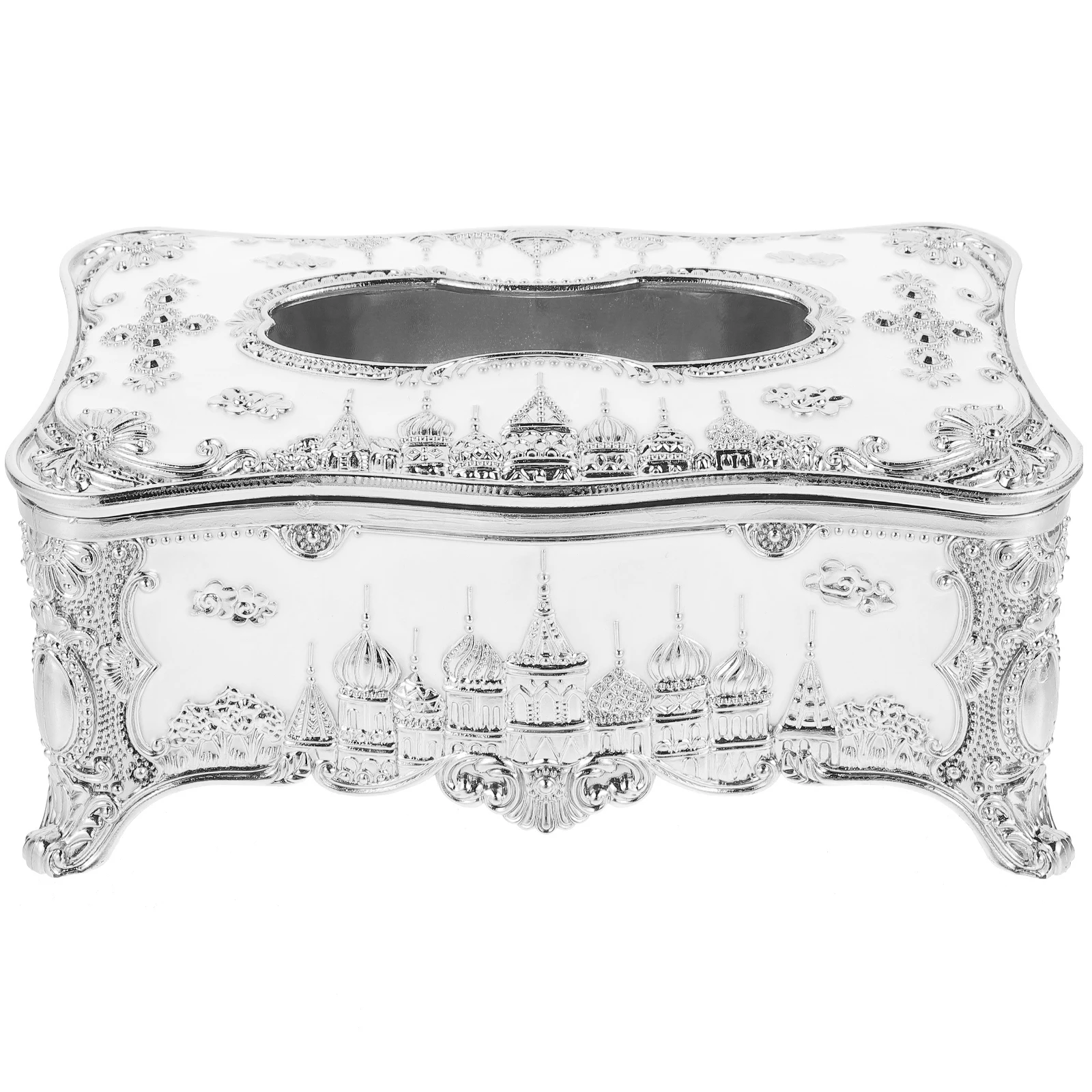 

European Style Tissue Box Cover Holder Napkin Storage Box Tabletop Tissue Box for Home