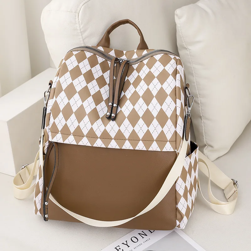 

WHITE BLACK Bags For Women 2022 New Fashion Zipper Ladies Backpack PU Leather School Bag Crossbody shoulder bag for you