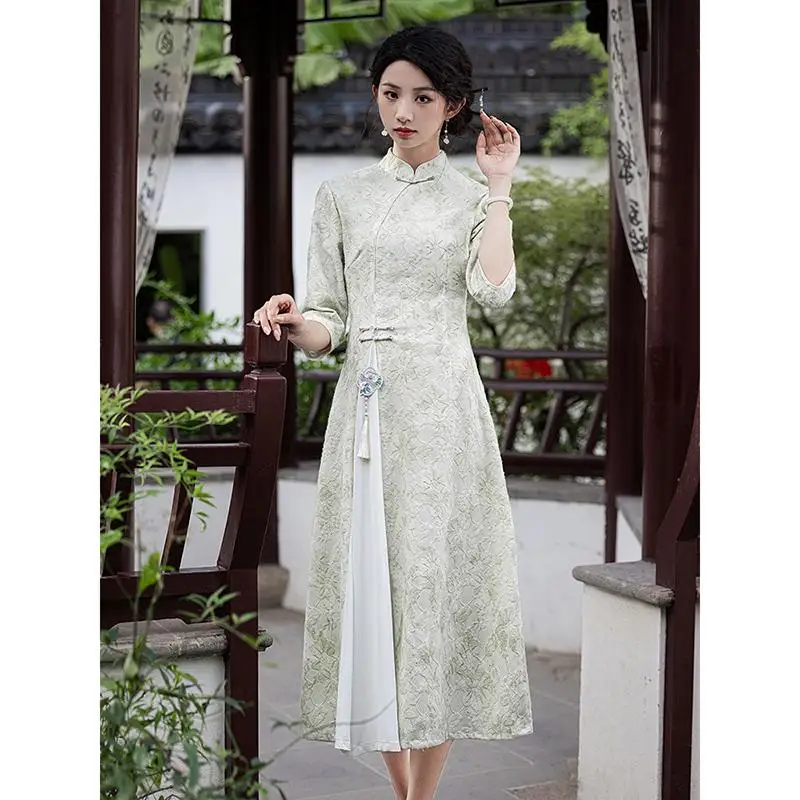Улучшенная молодая одежда высокого класса элегантная свободная китайская