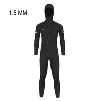 1 5mm neoprene scuba keep warm diving suit hood underwater surfing front zipper snorkeling spearfishing hunting hooded wetsuit