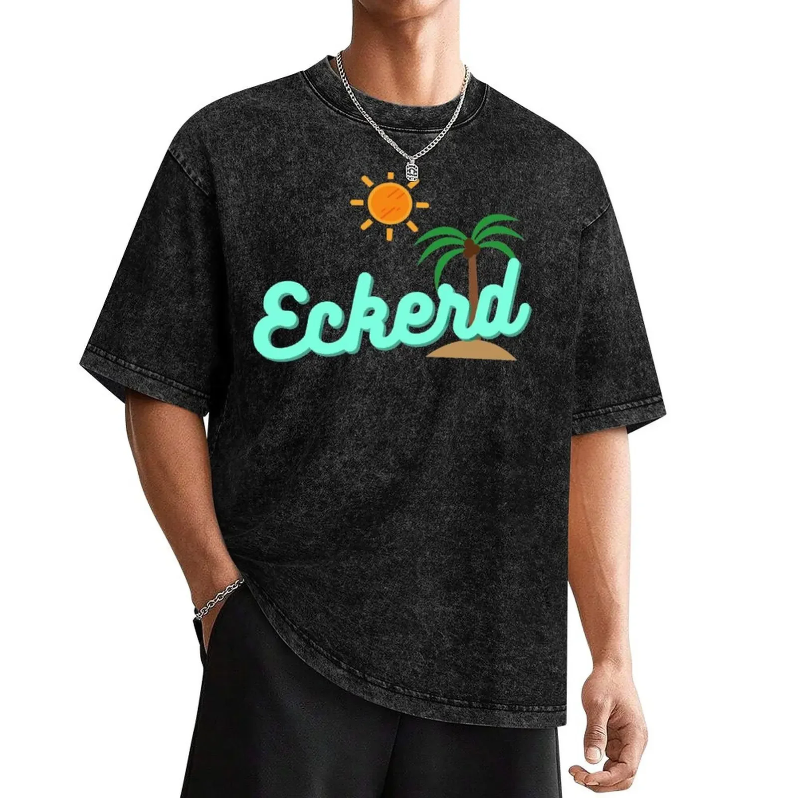 Eckerd футболка колледжа мальчиков белая корейская мода принт животных для Мужская
