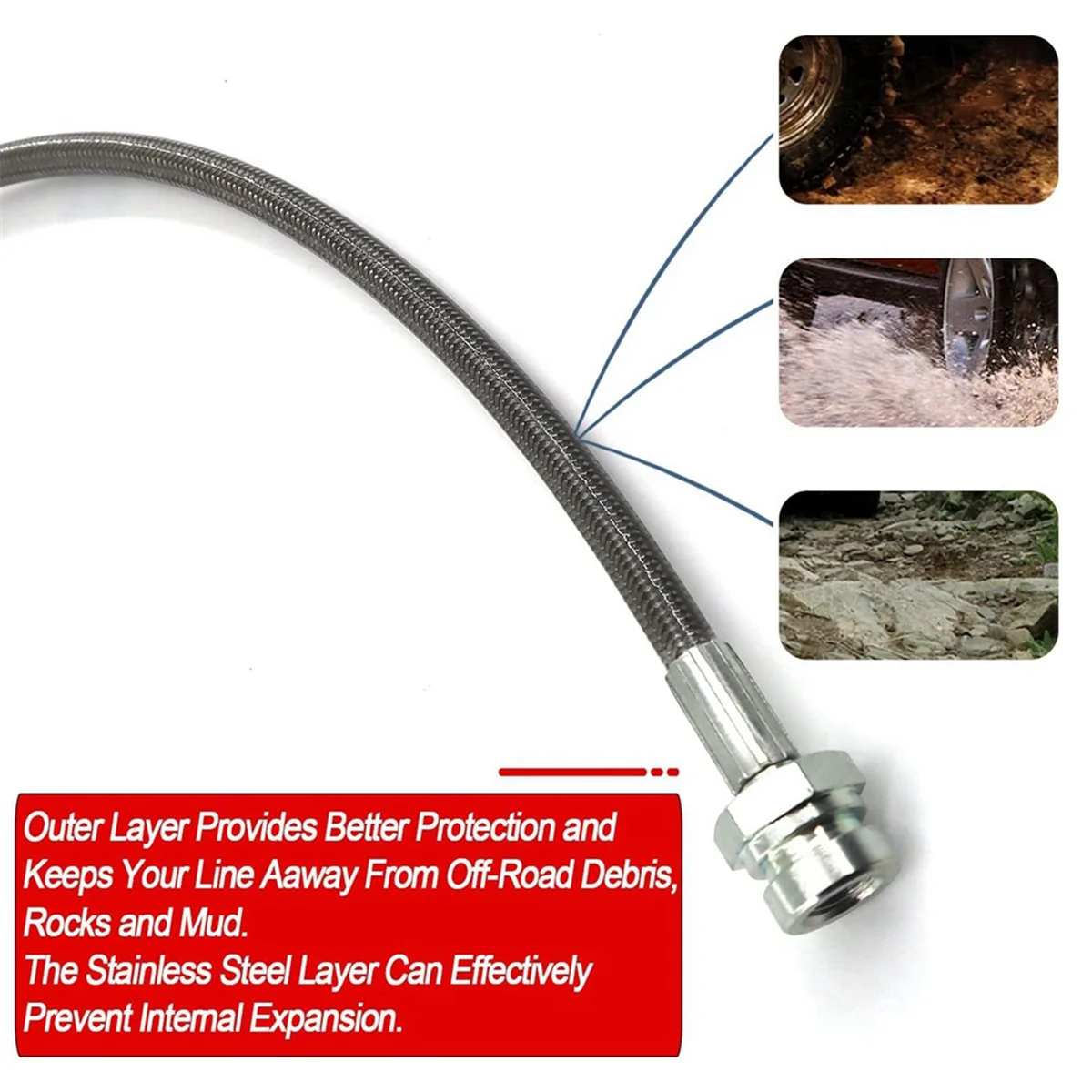 Передние и задние SS плетеные тормозные линии для Jeep JK Wrangler 4-дюймовый-6-дюймовый