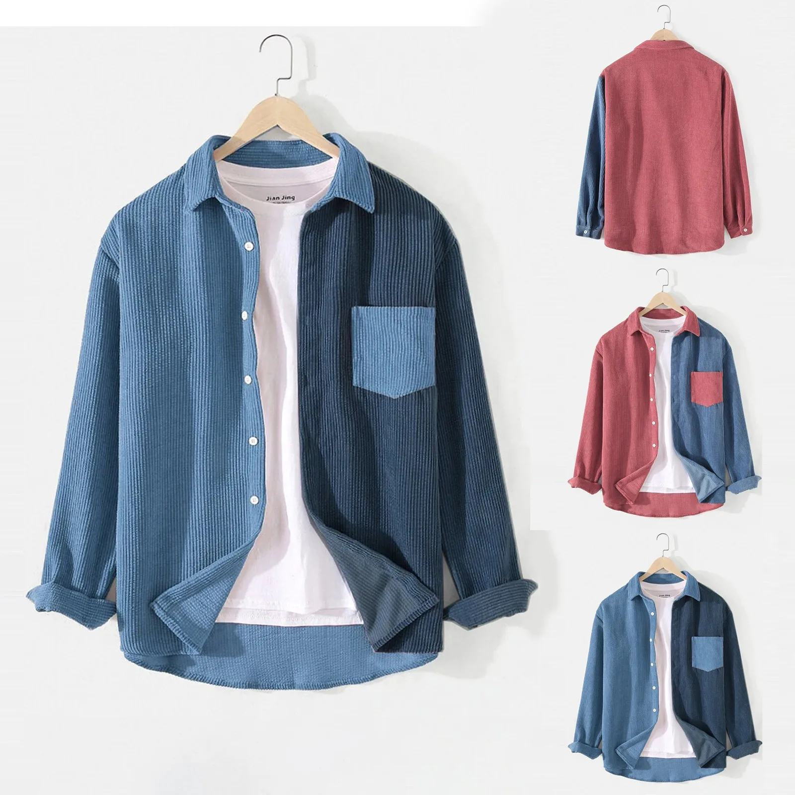 

Женская футболка с коротким рукавом, Мужская цветная строчка столкновений, мужские рубашки с длинными рукавами и лацканами, индивидуальные...