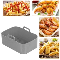 air fryer silicone pan dish double basket bakeware oven pan pan liner dual air fryer accessories for ninja foodi dz2016