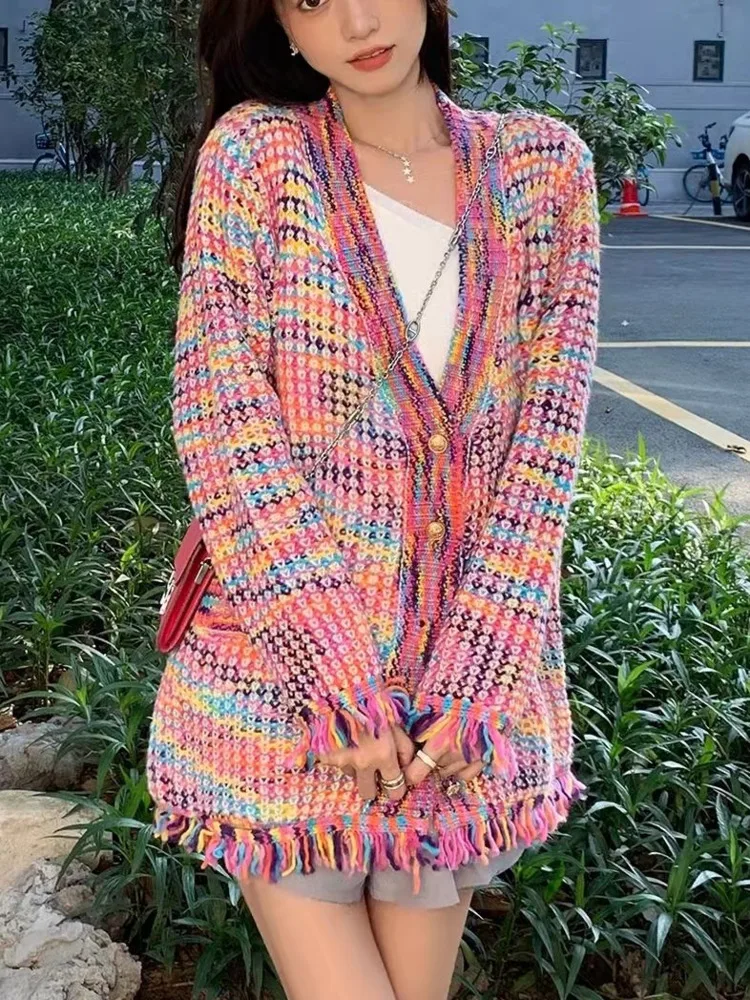 

2022 autumn winter korean fashion Sweater tops Coat Knitted Cardigan women sueters Y2K casaco feminino chompas para mujer