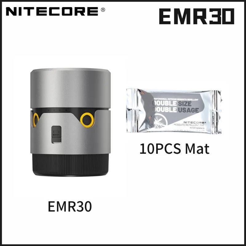 

Портативный Отпугиватель комаров NITECORE EMR30, USB-C, встроенный аккумулятор PD/QC 3,0, 18 Вт, внешний аккумулятор для прогулок, собак, кемпинга