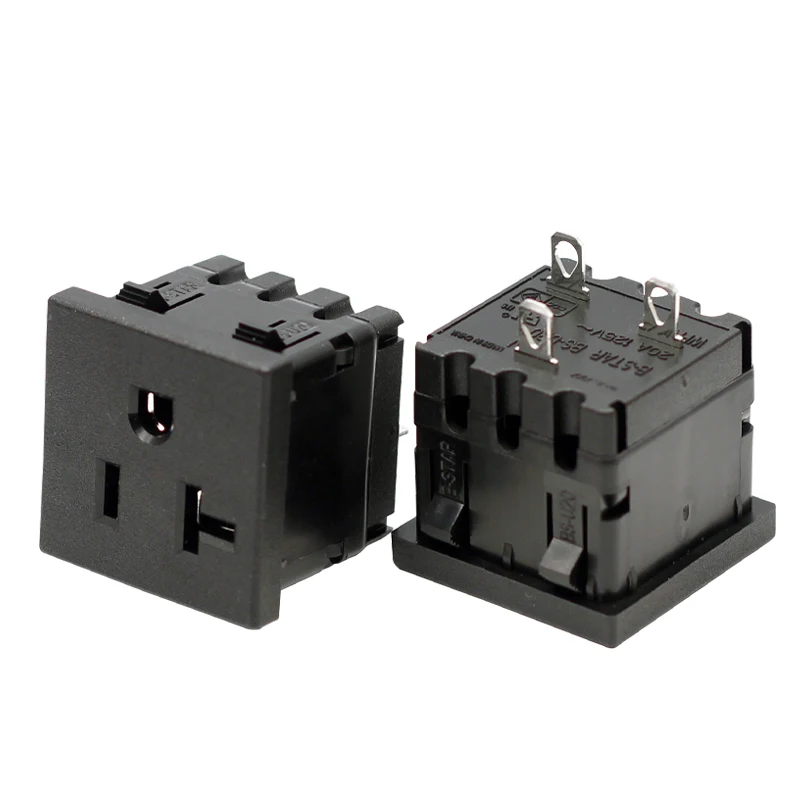 

NEMA 5-20R 5-15R 20A US 3 Pins Power Socket Plug Panel Mount Type Female Connectors