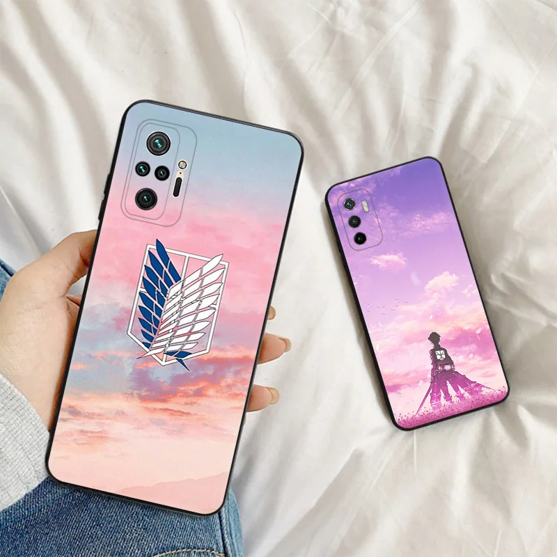 Матовый чехол для телефона Xiaomi Mi Poco F3 F4 F5 X3 X4 X5 M3 M4 Pro M5 C40 C50 C51 M5S Аниме Эрен атака на