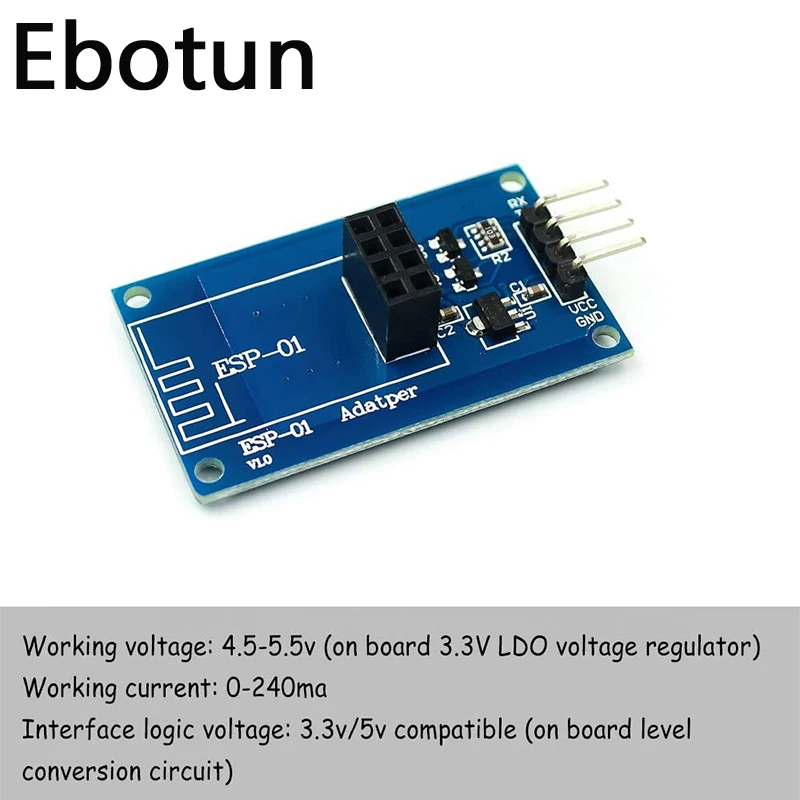 ESP8266 ESP-01 ESP01 Серийный беспроводной модуль Wi-Fi для приемника Arduino плата адаптера