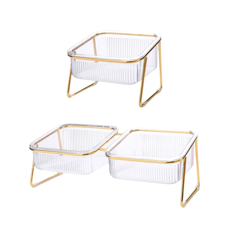 

Pet Dishes Bowls with Stand for Kitten Small Dogs Food & Water Bowl Removable
