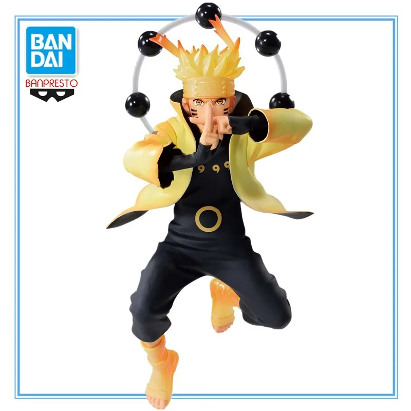 В наличии Bandai BANPRESTO Vibration Stars Naruto Shippuuden Uzumaki Rikudousennin 14 см ПВХ аниме фигурки модель