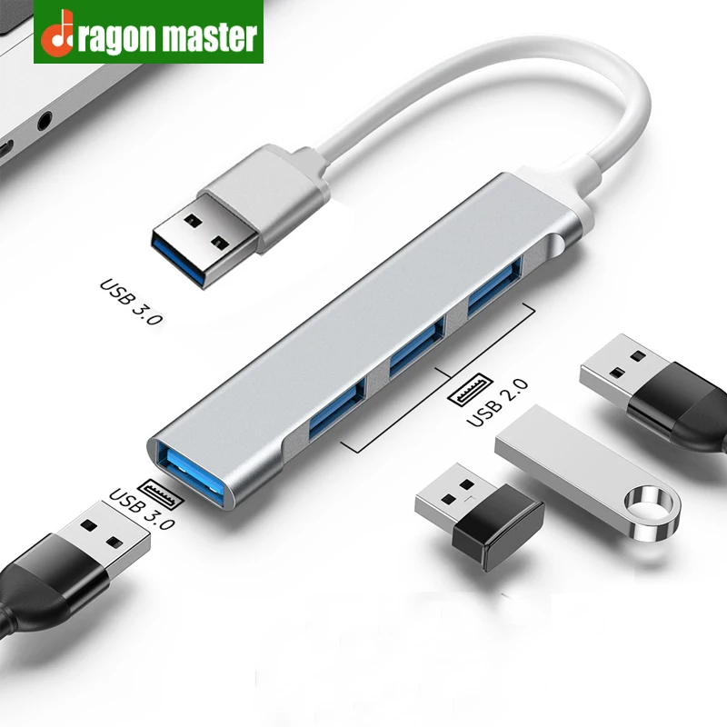 

USB-разветвитель Dragon Master с портом USB Type-C и поддержкой OTG