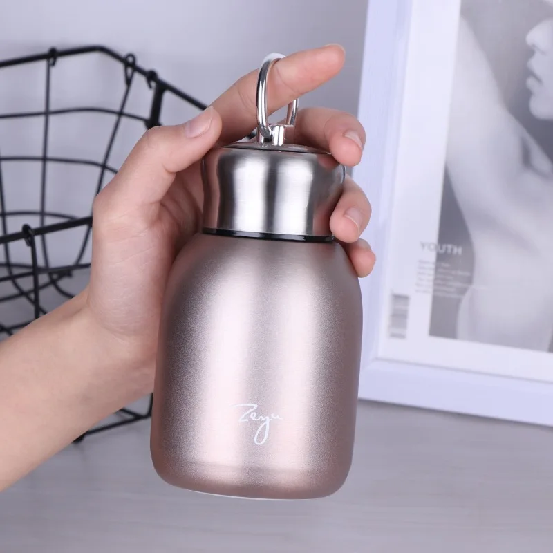 

Thermal Jug Stainless Steel Autumn/Winter Mini Cute Thermos Mug Portable Vacuum Flask Leakproof Bottle for Outdoor Office School