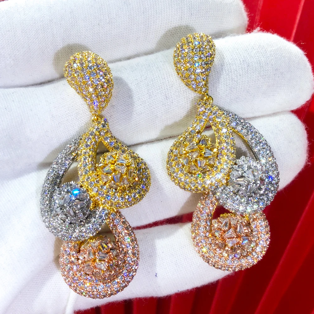 Модные блестящие новые серьги Kellybola для женщин висячие невесты роскошные