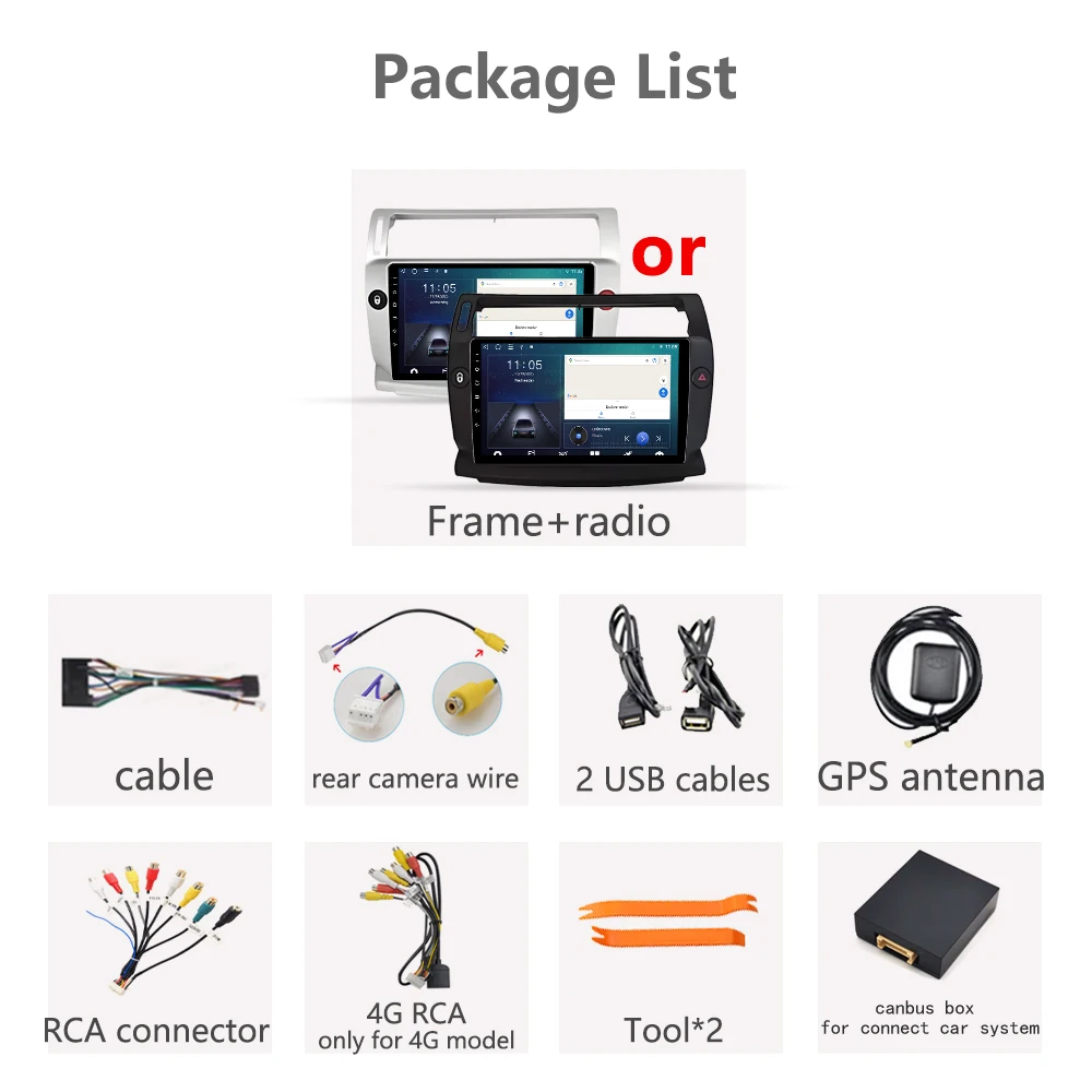 Автомагнитола Android 16 Carplay для Citroen C4 C-Triomphe Quatre 2004-2014, навигация GPS, мультимедийный плеер, стерео, Wi-Fi, 4G, DSP, BT (art.: 3920d95cb809b) - 3920d95cb809b