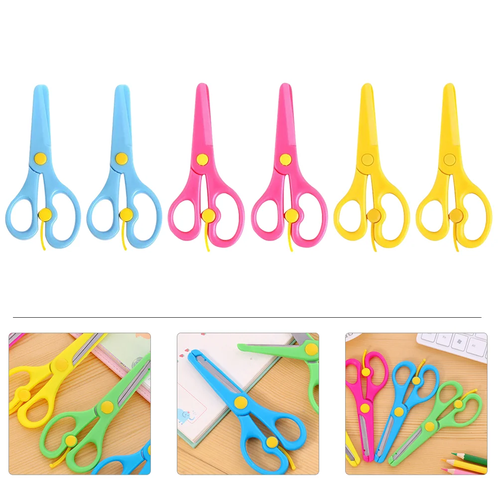 

Scissors Safety Kidsschool Supplies Beginner Kindergarten Scissor Small Student Craft Tip Toddler Crafts Backshears Work Blunt