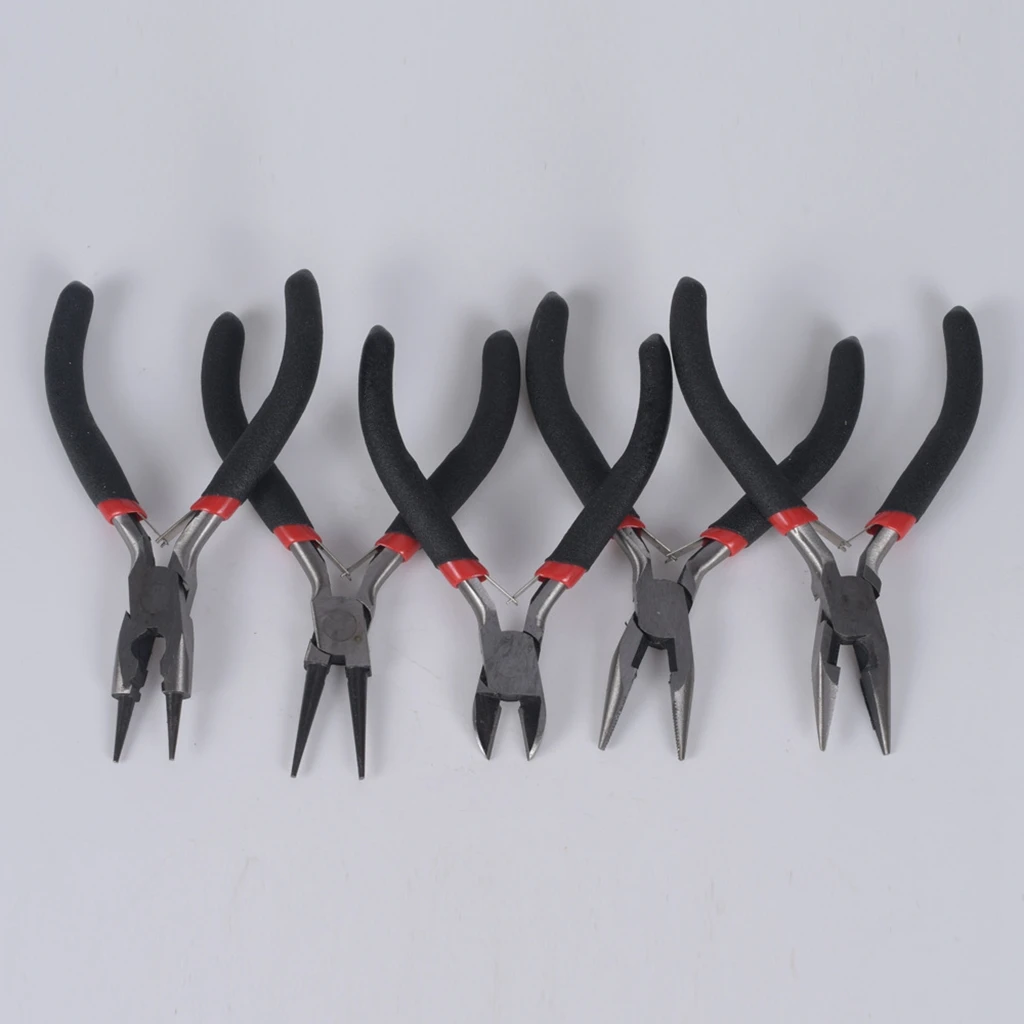 

1 PC Handmade Pliers practical DIY jewelry tool Black handle needle nose pliers