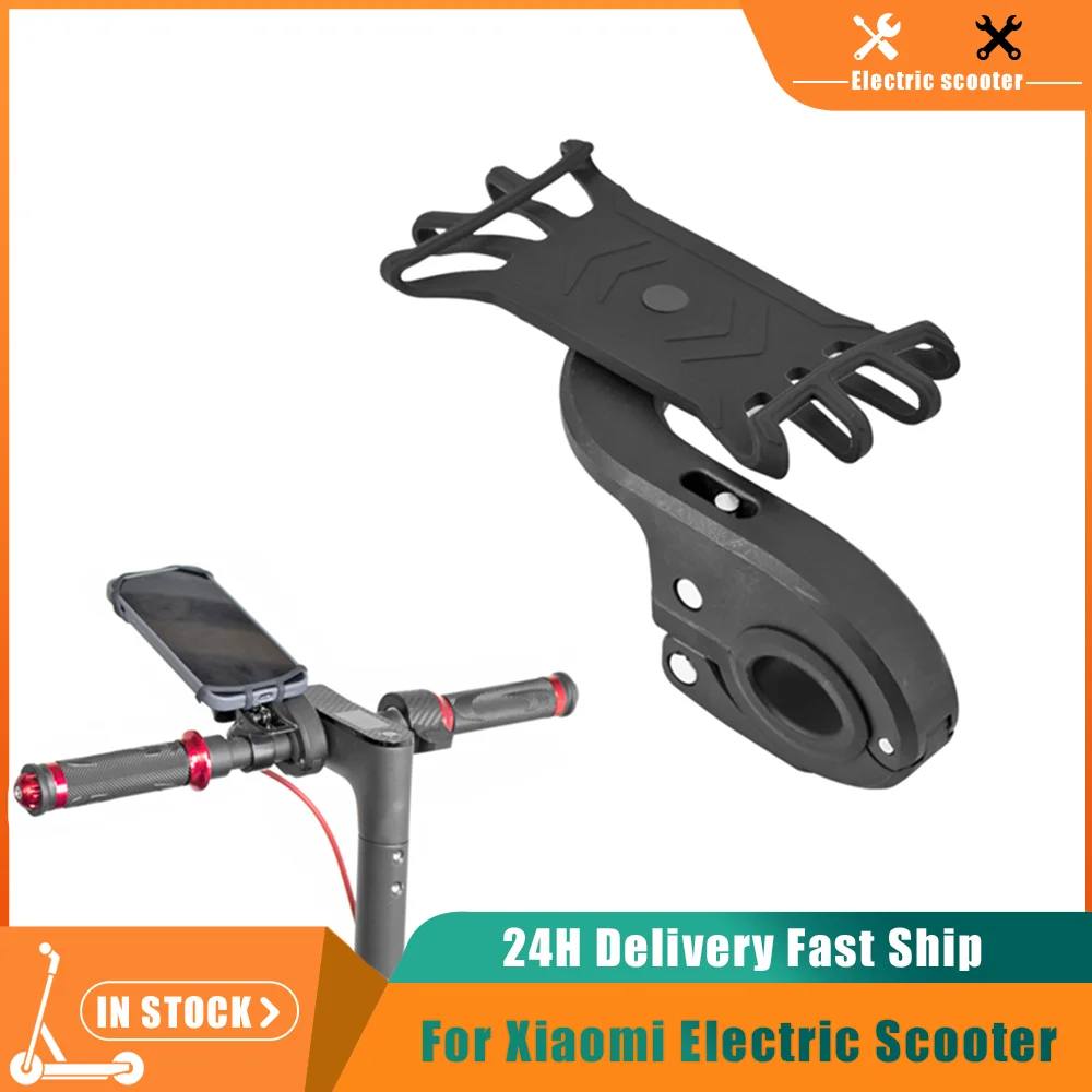 

Handlebar Phone Holder Anti-Shock For Xiaomi Mijia M365 Electric Scooter Stand GPS Holder 360 Rotation Adjustable Anti-Slip Part