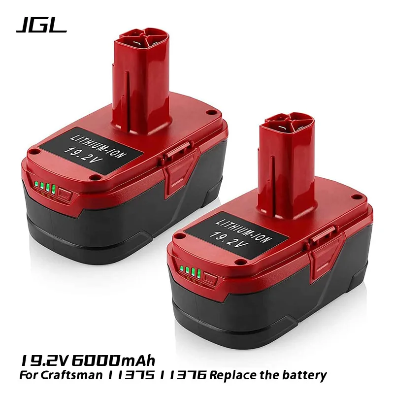 

2 Pack 6.0Ah 19.2V Lithium ion Battery Replacement for Craftsman 19.2 Volt Battery XCP DieHard PP2011 PP2030 130156001130279005